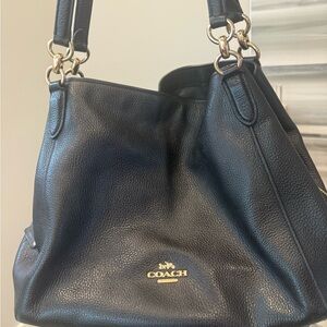 Coach Black Leather Shoulder Bag